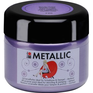 Marabu Metallic Farbe, Metallic-Violett, 225ml Dose. Wand-Akzentfarbe für metallische Effekte.