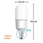 Osram LED-Leuchtmittel E14, 9W, warmweiß, 1050lm. Kompakte LED Lampe mit E14 Sockel.