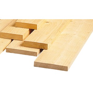 Sägeraues Schalbrett aus Fichte/Tanne, 23x120x4000 mm, für Innenausbau und Holzkonstruktionen.