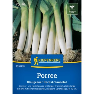 Kiepenkerl Porree Blaugrüner Herbst/Lancelot Gemüsesamen auf der Verpackung.