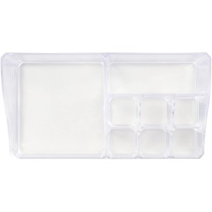 Transparenter Fackelmann Make-Up Organizer aus Kunststoff mit 8 Fächern für Badmöbel-Zubehör.
