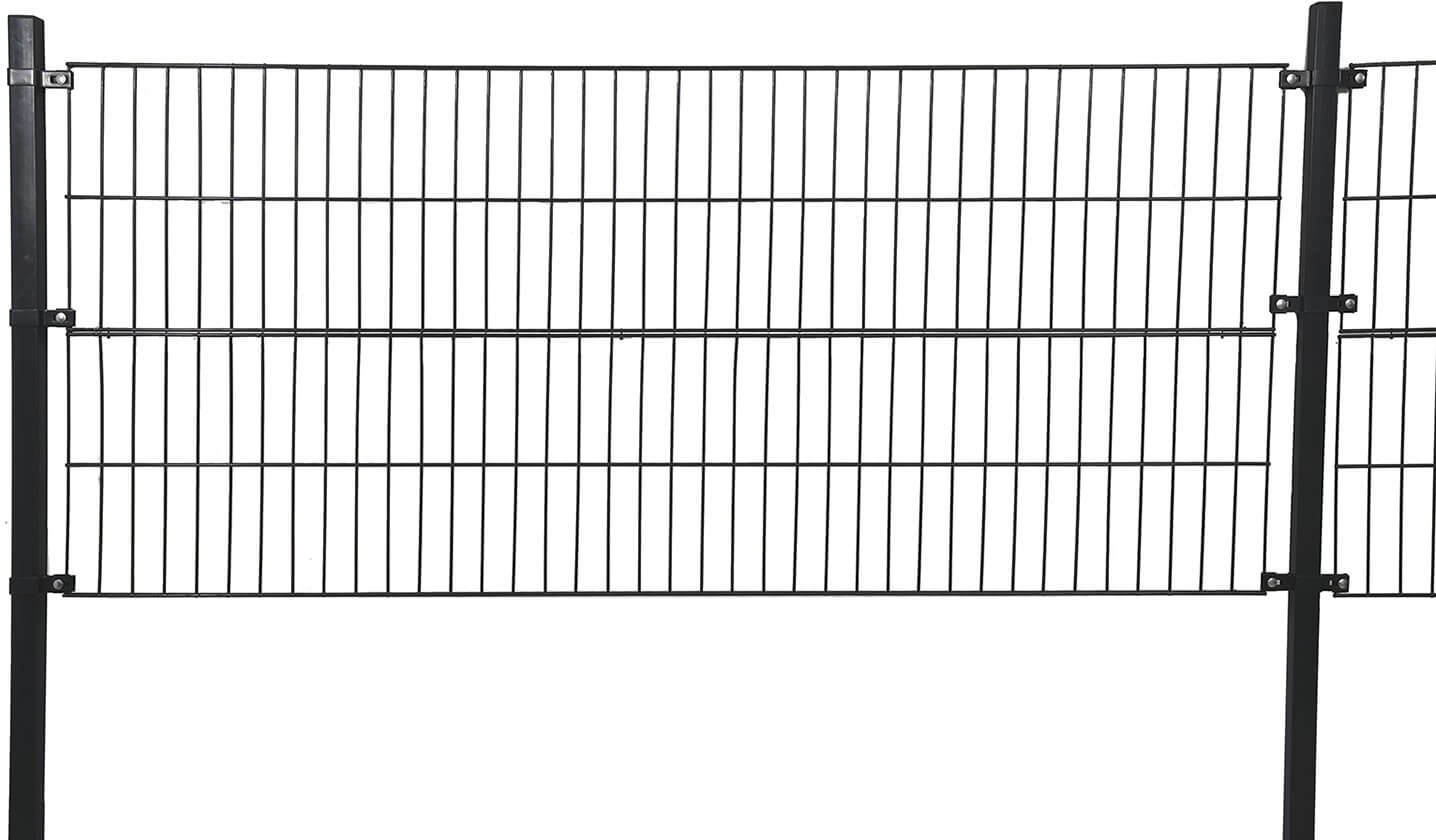 Home Deluxe Doppelstabmattenzaun 2 m x 48 m Anthrazit kaufen bei OBI