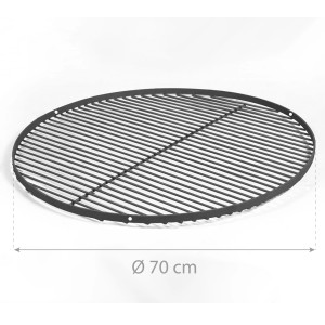Schwarzer CookKing Grillrost aus Stahl, Ø 70 cm, Zubehör für Schwenkgrill.