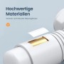 Nahaufnahme eines weißen Emke Heizkörper Multiblock Ventils im Schnitt, zeigt den robusten Messingkern. Für Heizungs-Installation.