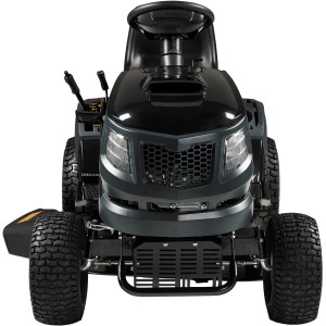 Frontansicht des Texas Rasentraktor XC160-108H, ein Gartentraktor mit Seitenauswurf und Mulchfunktion.