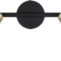 Globo Spots 2er Xara I Altmessing: Wandspot mit zwei Leuchten, schwarz und messingfarben.