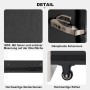 okwish Vitrine mit LED Glastür Rollschrank Esszimmer 110x35x160cm Weiß Schwarz_8
