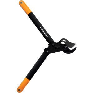 Fiskars Amboss-Astschere PowerStep L85 für Äste bis 4 cm Durchmesser.