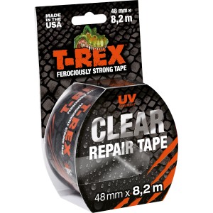 T-Rex Clear Folienband, 48mm, transparent, für Reparaturen und zum Kleben im Innen- und Außenbereich.