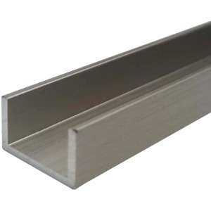Arcansas U-Profil aus Aluminium, 20x10x1000 mm, ideal für Konstruktionen.
