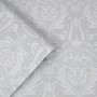 Laura Ashley Vliestapete Heraldic Damask in Grau mit floralem Muster.
