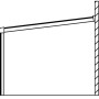 Skizze Terrassenüberdachung Genua, 434x307 cm, Aluminium weiß, Maße und Wandmontage
