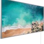 Könighaus Infrarotheizung mit Traumstrand-Motiv, 60x120 cm. Elektrische Heizung mit Strand und Meer.
