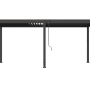 Anthrazitfarbener Weide Deluxe Aluminium Pavillon 3,6x5,3m mit verstellbarem Lamellendach. Ideal als Terrassenüberdachung.