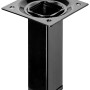 Schwarzes Hettich Tischbein, 25x25x100 mm, eckig, für Möbel.