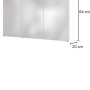 Held Möbel Bari Spiegelschrank 120 cm in Wotaneiche mit drei Spiegeltüren und LED-Leuchten.