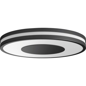 Schwarze Philips Hue Being LED Deckenleuchte mit Dimmer für warmweißes bis kaltweißes Licht.
