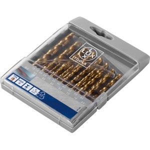 LUX Spiralbohrer-Set Comfort, 20-teilig in Kunststoffbox, ideal für Stahlbohrungen.