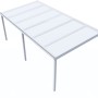 Weiße Terrassenüberdachung Professional, 600x300 cm, mit PC Opal Dach für Terrasse & Garten.