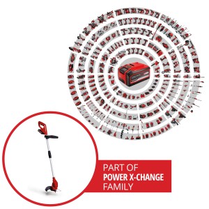 Einhell Akku-Rasentrimmer GC-CT 18/24 Li mit Akku, Teil der Power X-Change Familie.