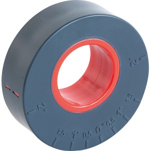 LUX Neigungsmesser, Ø 45 mm, aus Kunststoff, zur Winkelmessung von 0 bis 2 Grad.