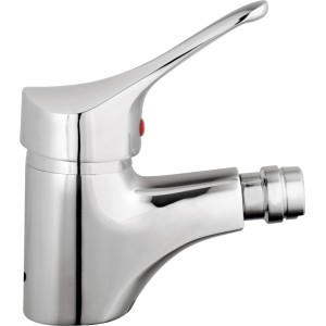Chromfarbene baliv Bidetarmatur BI-5170 mit Einhebelmischer und flexibler Mischdüse.