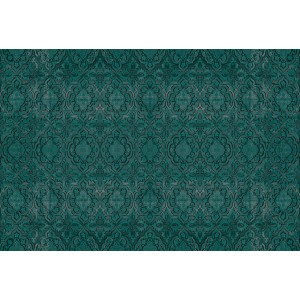 Fototapete Barock Ornament Türkis Silber 4,00 m x 2,70 m FSC®