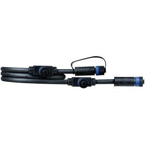 Paulmann Plug & Shine Kabel, 1m, mit 1 Eingang und 3 Ausgängen, für Außenbeleuchtungssysteme.