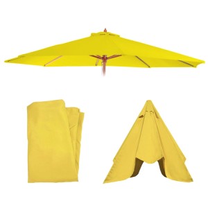 Gelber MCW Ersatzbezug für Sonnenschirm Lissabon, Ø 3,5m, Polyester, 8 Streben.