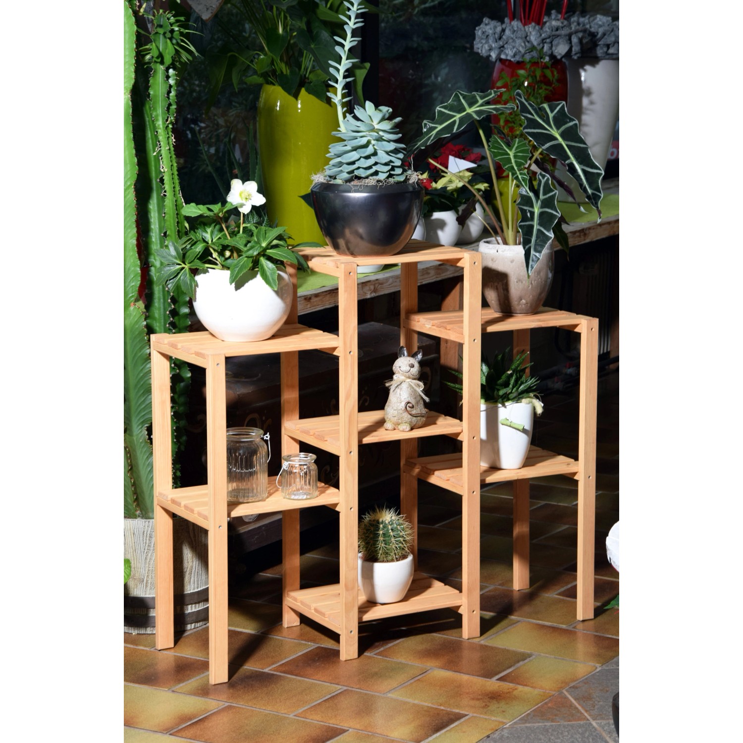 Blumenregal 7flächig aus Kiefernholz 87 cm x 31 cm x 97 cm FSC® kaufen