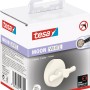 Tesa Moon White Bademantelhaken, weiße, matte Ausführung, inklusive Klebelösung in der Verpackung.