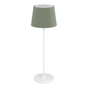 EGLO LED Akku Tischleuchte LEONERO, grün, kabellos mit Touchdimmer, Höhe 37cm.