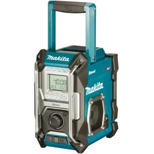 Makita Akku-Radio MR002G, robustes Baustellenradio mit Bluetooth und Tragegriff, ohne Akku.