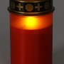 Rotes LED-Grablicht, 6,5x12cm, mit flackerndem Licht für eine würdevolle Atmosphäre.