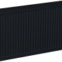 Sanicomfort Flachheizkörper DK (22) 62x82 cm, schwarz matt. Heizkörper für Wohnräume.