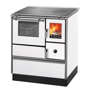 Westminster Küchenherd K76F-70 Stahl Backfach Links Weiß 7,6 kW