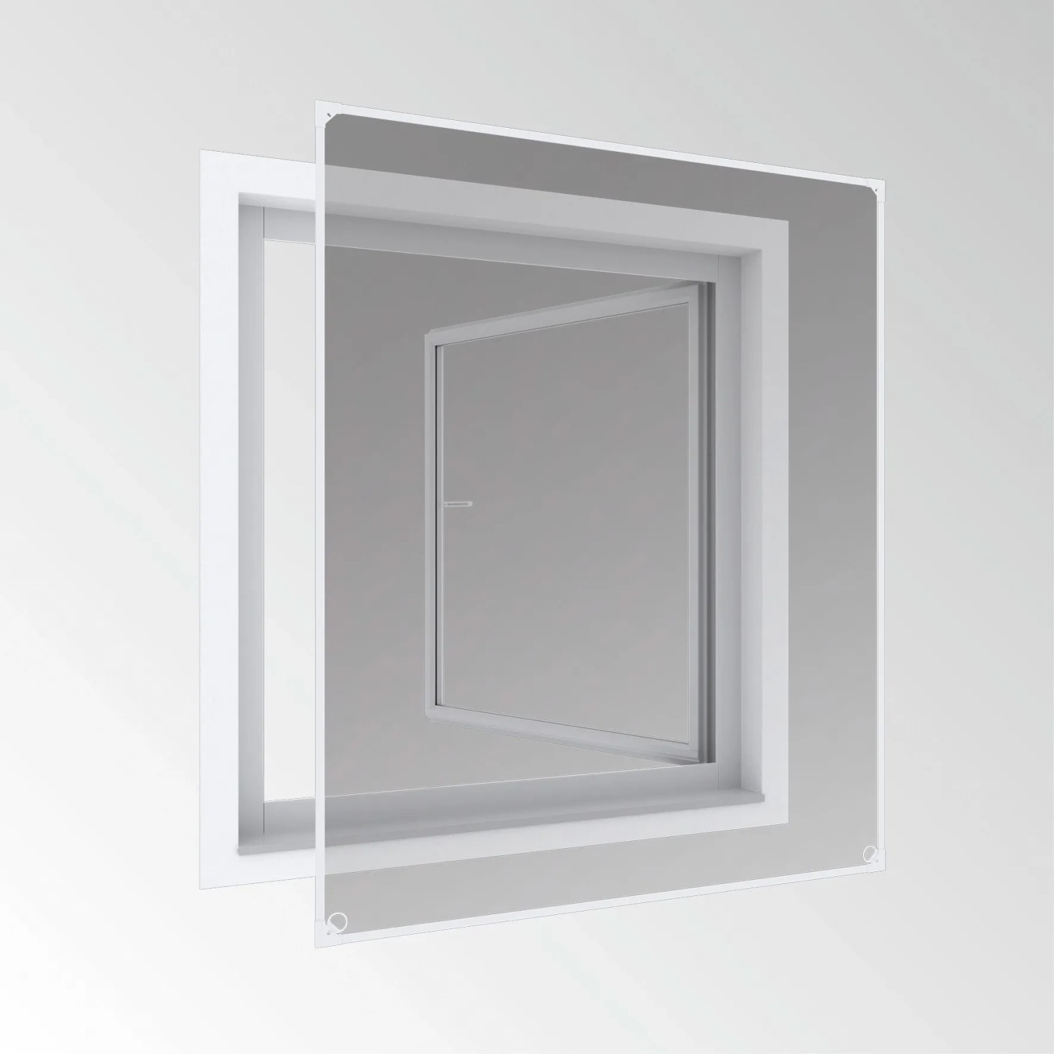 Windhager Magnetfenster, anthrazit, 100x120cm, Insektenschutz für Fenster.