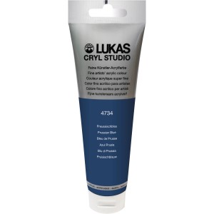 Tube Lukas Cryl Studio Premium Acrylfarbe, 125ml, Preussischblau.