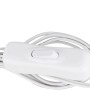 Zubehör für Globo LED Unterbauleuchte: Weißes Kabel mit Schalter und Adapter.
