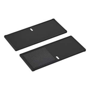 Enders Guss-Wendeplatte für Uniq 3, 44,5x20,5 cm, Grillutensil mit gerippter und glatter Seite.