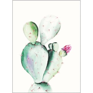 Komar Wandbild: Kaktusfeige (Prickly Pear) 40x50cm. Dekoratives Bild mit Kaktus Motiv.