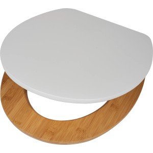 Weißer baliv WC-Sitz Holena mit Absenkautomatik und Holzkern.