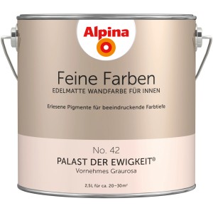 Alpina Feine Farben No. 42 Palast der Ewigkeit® Graurosa, edelmatt, 2,5 l Dose.