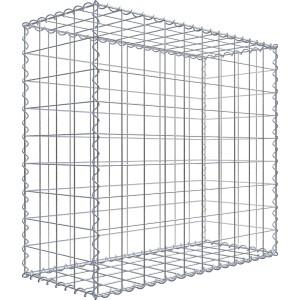 Leere Gabiona Gabione, 100x90x40 cm, Maschenweite 10x10 cm, zur individuellen Befüllung.