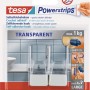 Tesa Powerstrips Haken, transparent-weiß, 2 Stück. Selbstklebende Handtuchhalter für Bad & Küche.
