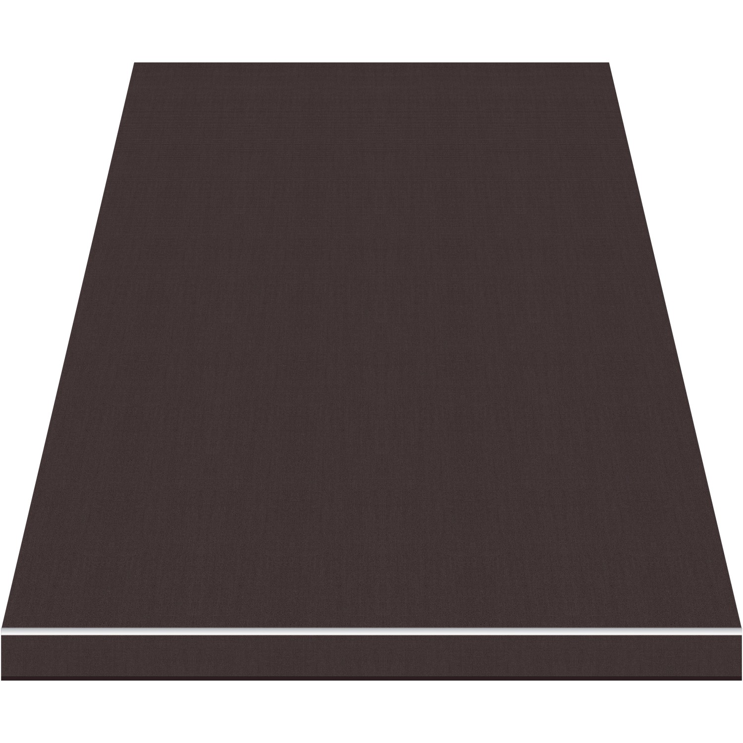 Anthrazitfarbenes Markisentuch der Kassettenmarkise Perform, Gestell Silber.