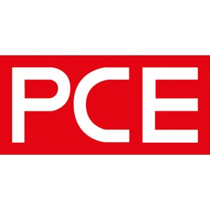 PCE Schutzkontakt-Stecker Gummi Rot Logo