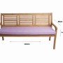 Lila Setgarden Kissen (110x50cm) auf Gartenbank. Bequeme Bankauflage für 2-Sitzer Bänke.