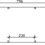 Technische Zeichnung Skan Holz Carport Grunewald, Maße: 321 x 796 cm, Eiche Hell.