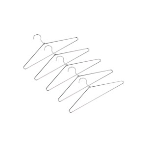 Metallbügel 5er-Pack für Oberteile, Kleiderbügel aus Stahl, textile Aufbewahrung.